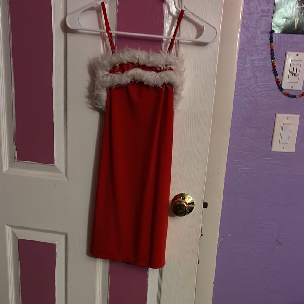 Red Formal Slip Dress with Spaghetti Straps
